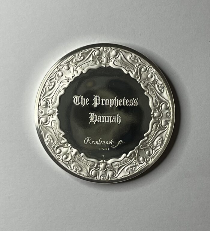 Franklin Mint Genius Rembrandt: The Prophetess Hannah - 2 Oz Sterling Proof Silver Medal - Image 2