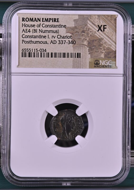 House of Constantine ROMAN EMPIRE AE4 (BI Nummus) Posthumous, AD